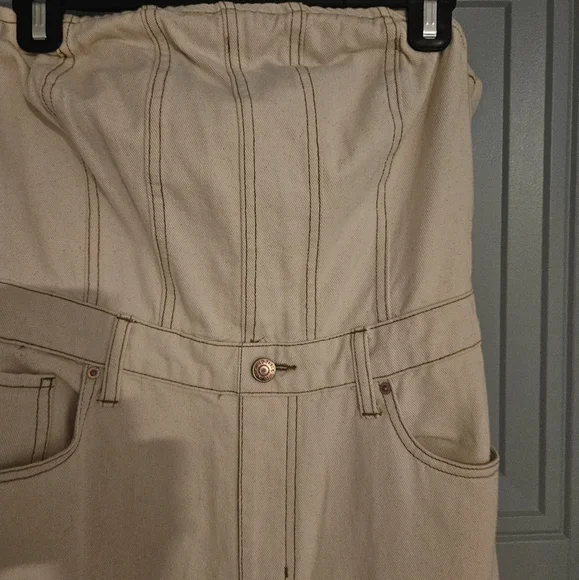 Wild Fable Cream Strapless Jumpsuit - Picture 3 of 5